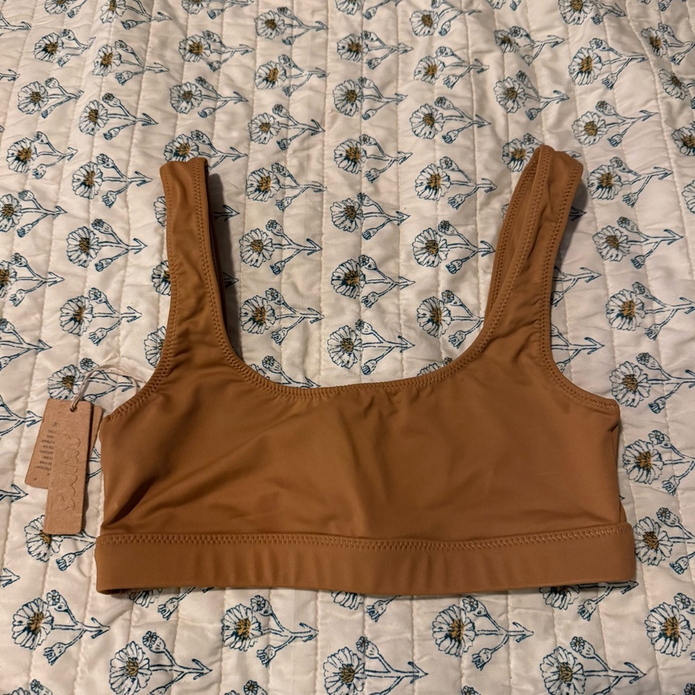 NWT SKIMS Swim Tan Tank Bikini Top
